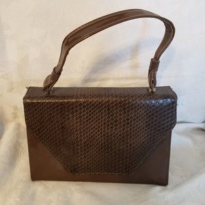 Vintage Brown Leather Purse Bag